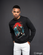 Printed eagle designed sweatshirt
